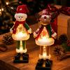 Musical Santa Snowman Reindeer LED Lighted Christmas Figurine, Swirling Glitter Claus Elk Indoor Holiday Party Decor Decoration with Music for
