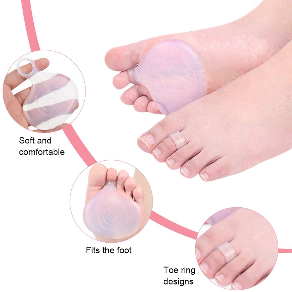 Silikon Elastischer Zehenspreizer Polster Stoßdämpfung Weiches Vorfußpolster