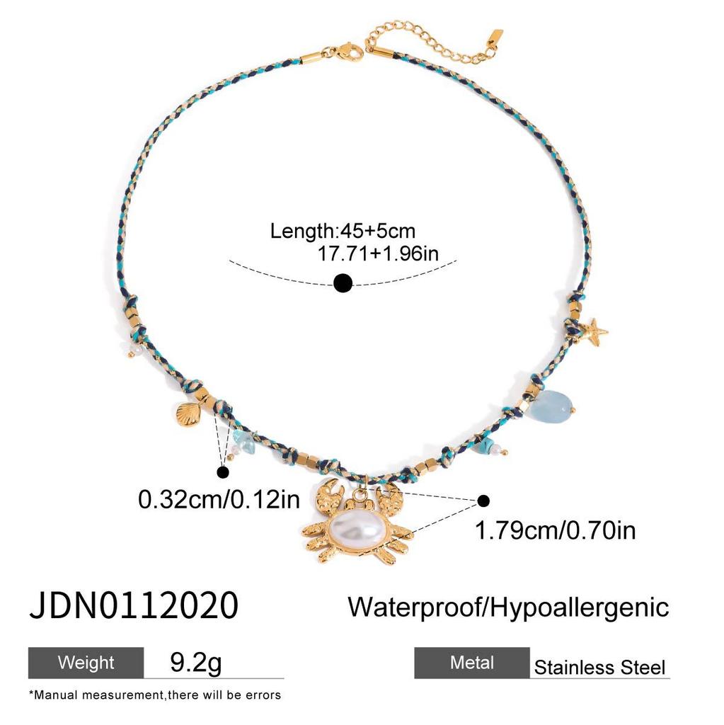 European and American Stainless Steel DIY Pendant Braided Rope Necklace Stacked Collarbone Chain Titanium Steel Item