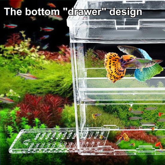 Aquarium Breeder Box Isolation Fish Breeding Hatching Divider Transparent Multi-Grid Design Fish Breeding Isolation Box for Shrimp Clownfish