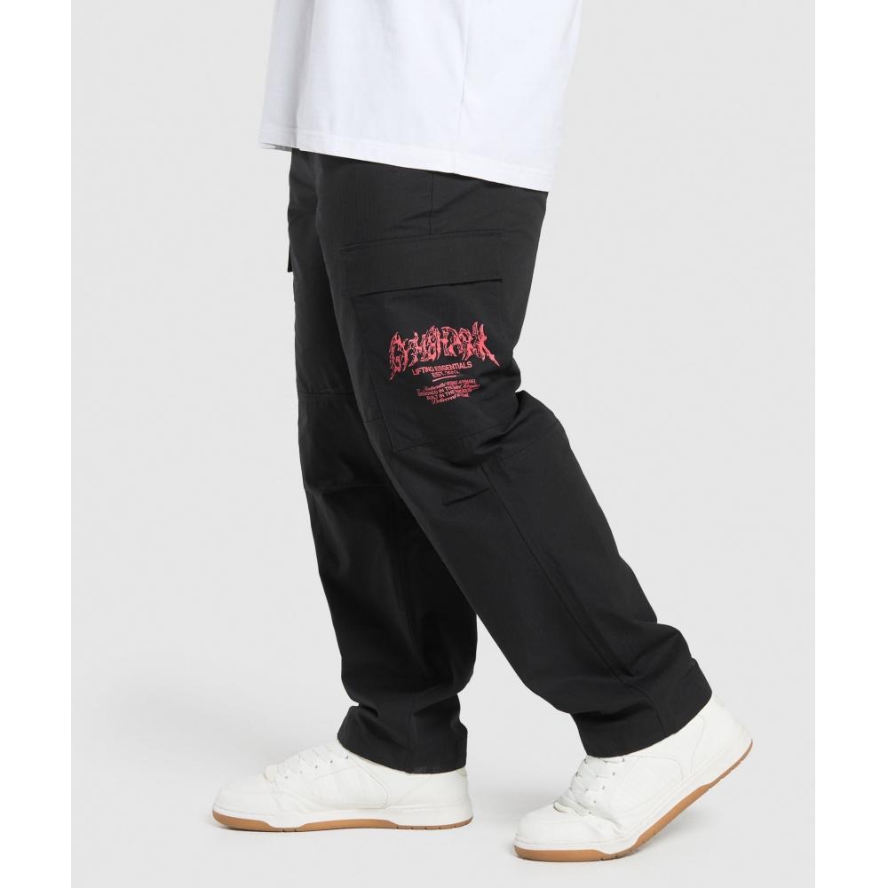 

Gymshark Металлические подъемные брюки-карго черные A1b1f Bb2j XS