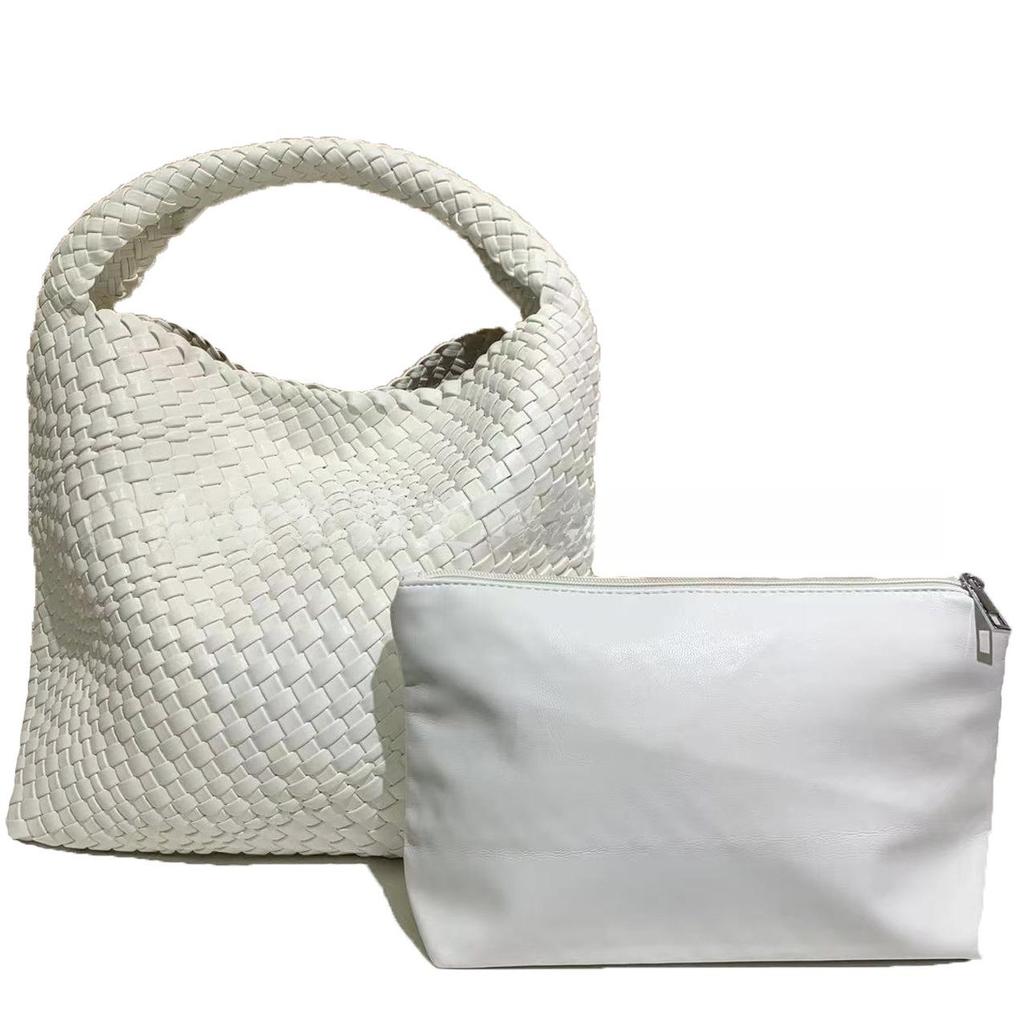 Women's Large Capacity Cross-Border Woven Shoulder Bag - Versatile Shopping & Commuter Tote