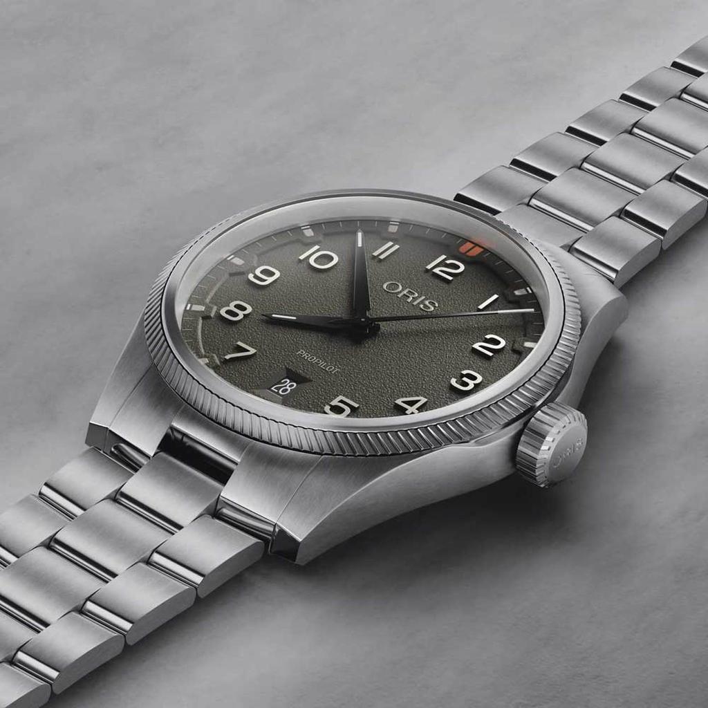 Oris Big Crown ProPilot Date 41mm Blaues Zifferblatt Edelstahlarmband Automatik Herrenuhr (733-7805-4167MB)