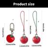 Novelty Tomato with Leaf Girl Keychain Charm Pendant Accessory for School Travel and Everyday Styles Daily Casual Use