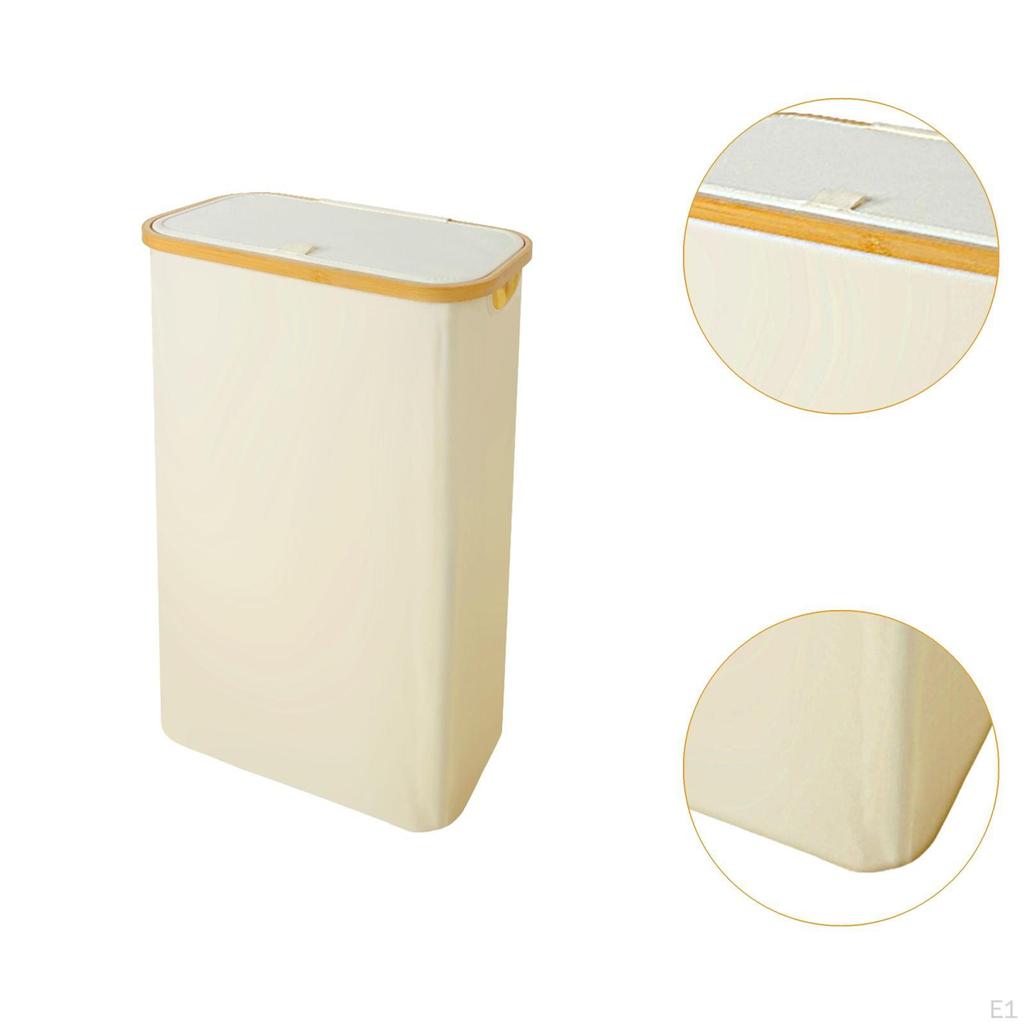 Clothes Bin with Lid, Storage Basket for Bedroom And Bathroom