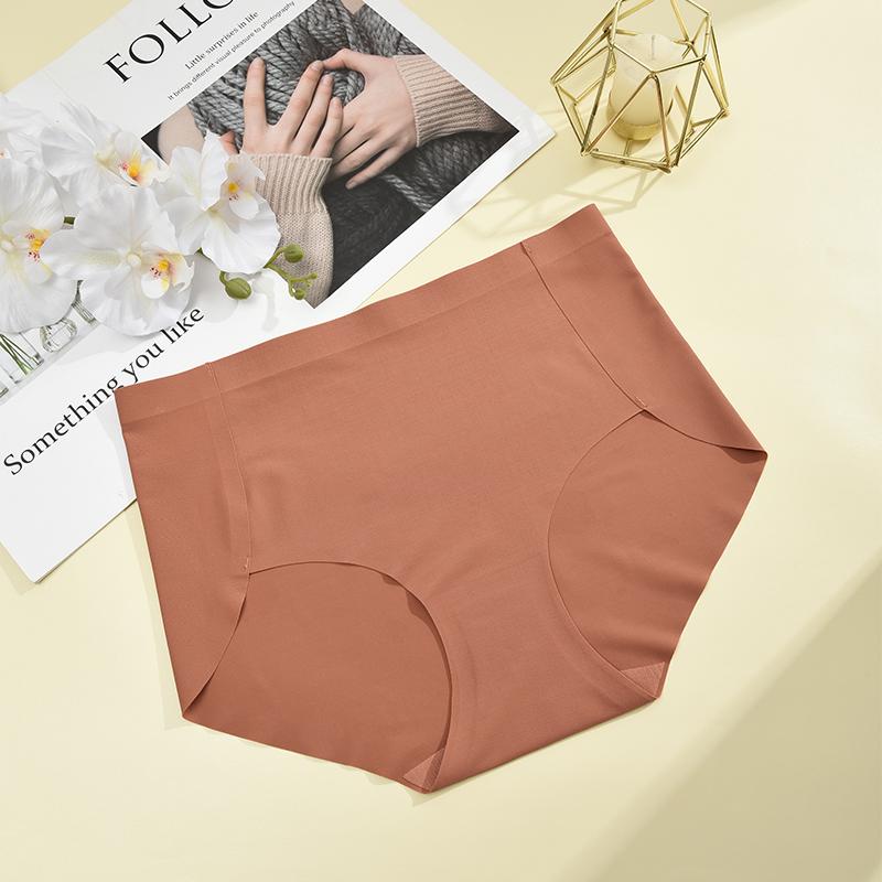 

FINETOO Сексуальные бесшовные трусики Удобные мягкие интимные женские трусики Женское интимное белье Женское нижнее белье Ледяной шелк Трусы-слипы XXL&1pc жёлтый