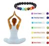 Bracelet 7 Chakras - Multicolore - Pierres de Lave - Mixte - 1 Bracelet - J0409