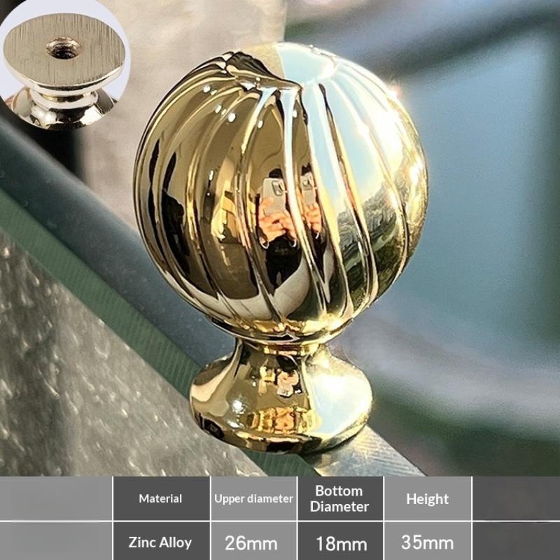 1/2Pcs Simple Kitchen Cabinet Bed Wardrobe Drawer Handle  Light Luxury Zinc Alloy Single Hole Round Ball Cabinet Door Handle