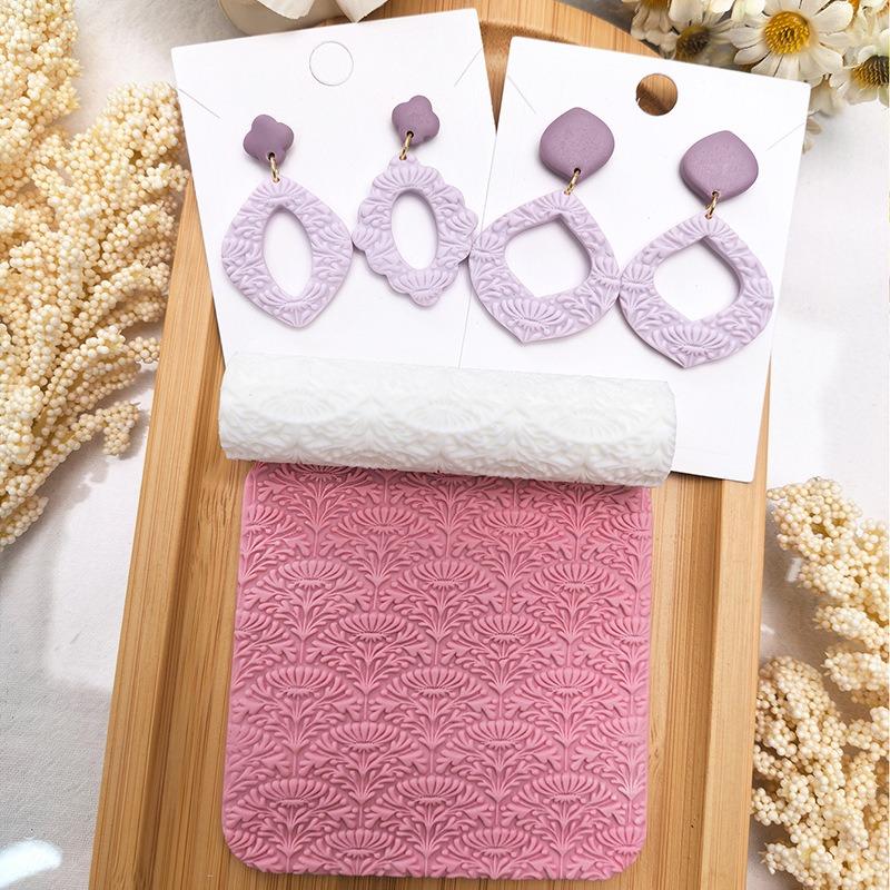 DIY Polymer Clay Texture Roller, Roller for Polymer Clay Earrings Jewelry, Embossing Pottery Texture Rollers for Jewelry Making