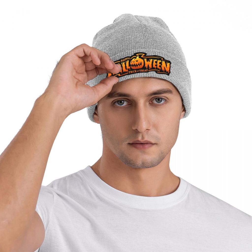 Happy Halloween Warme Strickmütze Winter Strickmütze Mütze Skullies Beanies Hip Hop Kappen für Unisex