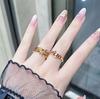 Enamel Ankara Red Oil Copper Coins Immediately Rich Opening Ring Niche Premium Temperament Ring Woman
