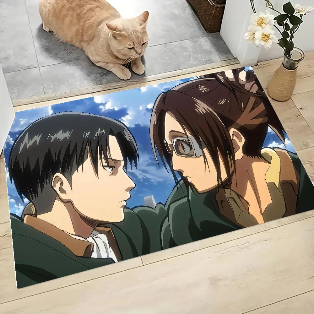 Anime A-Attack On Titan Floor Mat Graphic Printed Flannel Doormats for Bathroom Kitchen Entrance Carpet Home Decor