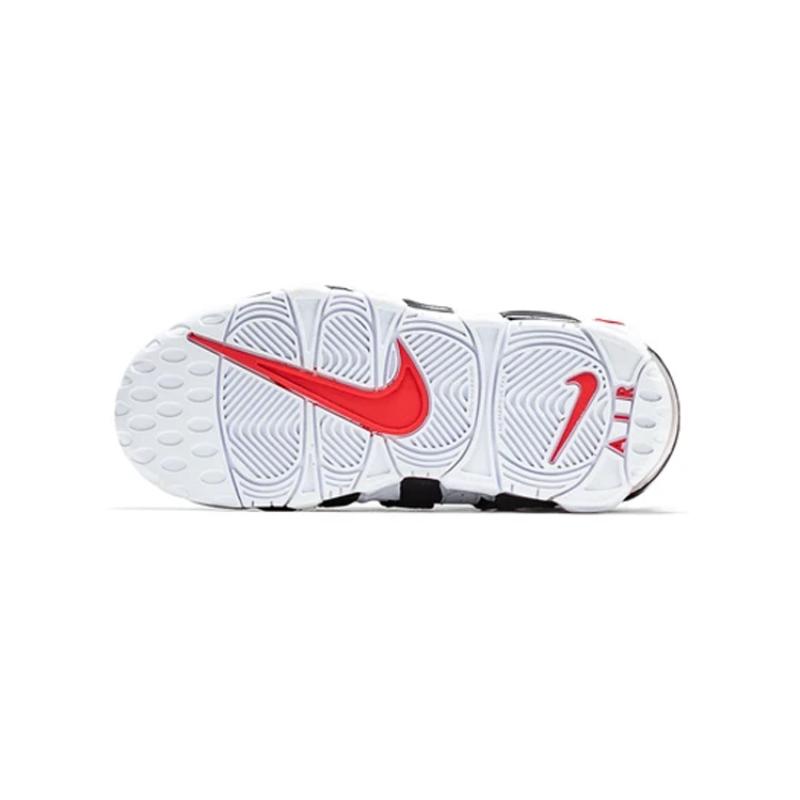 Nike Air More Uptempo Shock Absorbers Mid Top Vintage Basketball Shoes Black White Children Aged 3 7 Years Old Sneakers DA9253-105