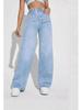Washed Retro Straight Leg Loose Jeans for Women - Casual Versatile Fashion Long Pants