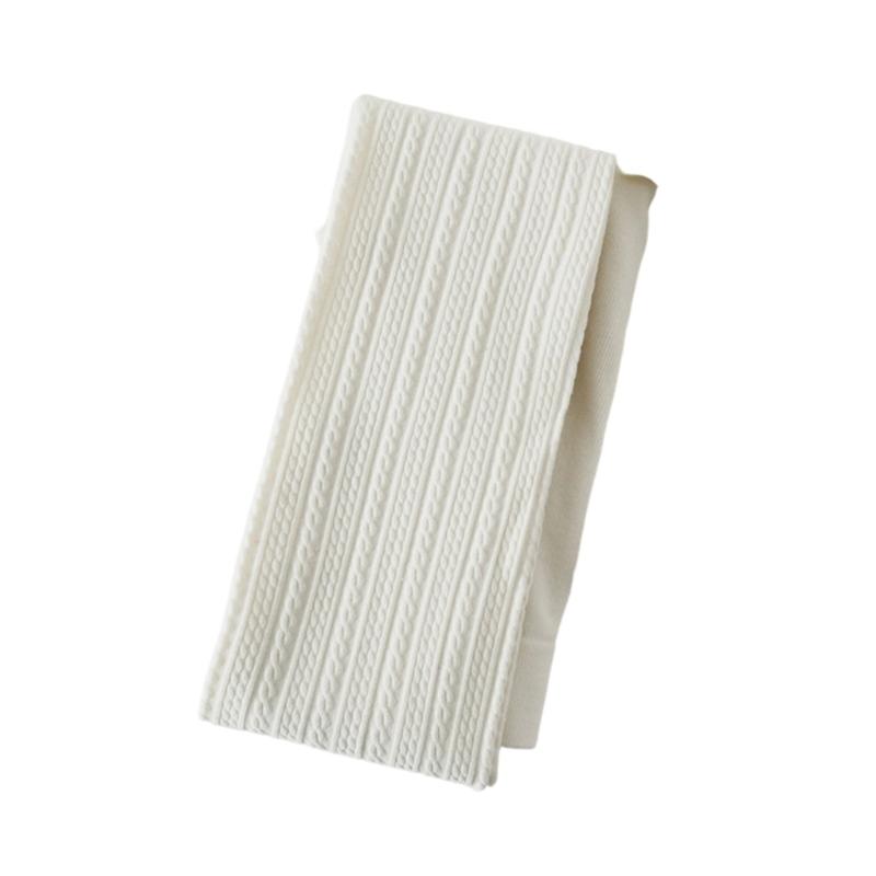 Elastic High Waist Cotton Knit Tights With Wheat Pattern Textured Design Pantyhose For Women Autumn Winter Essential