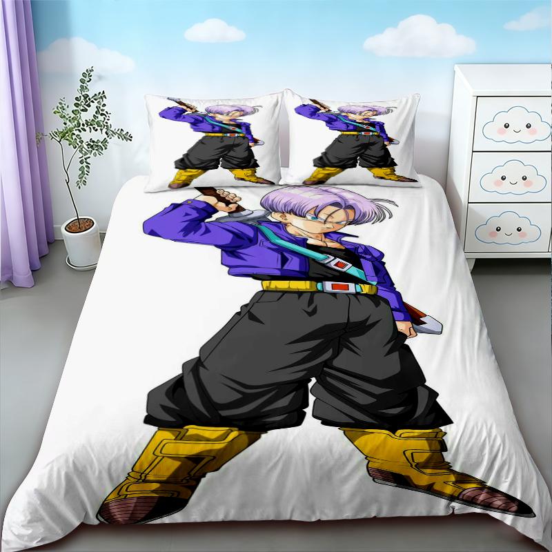 Duvet Cover Anime Dragon Ball Duvet Comforter Quilt Cover Set Super Saiyan Bedding Set Cartoon Bedroom Decoration Gifts