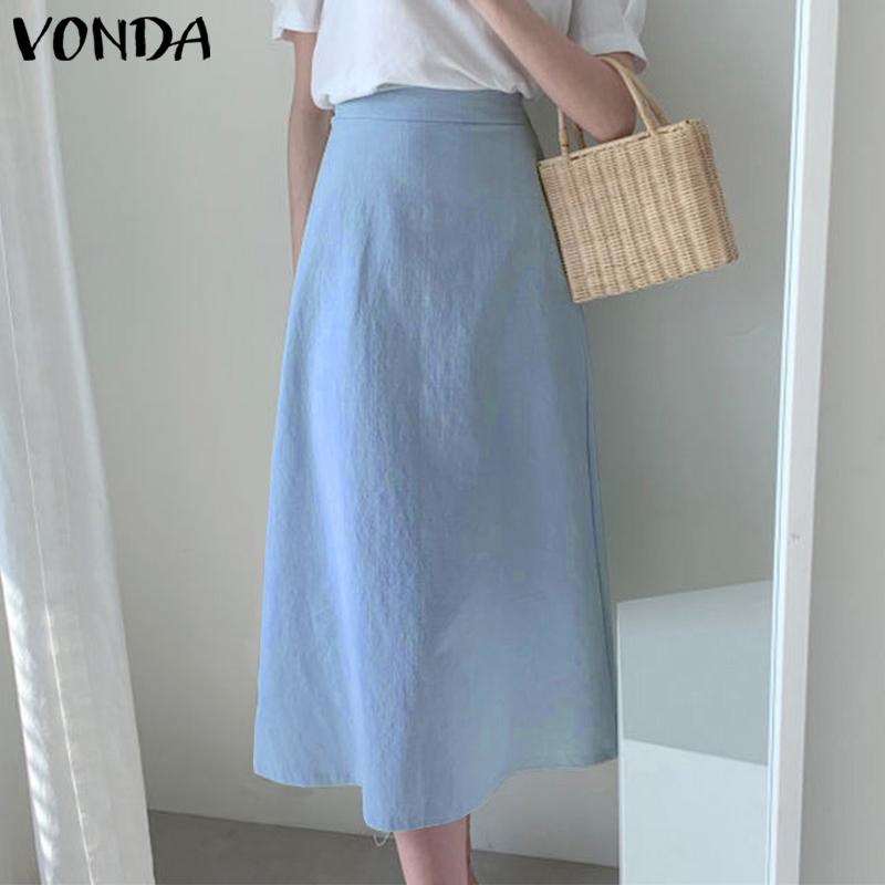 

Женская однотонная свободная юбка VONDA со средней талией и молнией