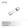 MECCANIXITY 10 Pcs Fast Blow Glass Fuse 5A 125V 5x20mm Glass Tube Fuses Fast-Acting Fuses for PCB Board Electronic Devices Home Appliances Light