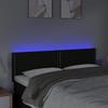 VidaXL Tête de Lit à LED Meuble de Chambre à Coucher Accessoire de Lit Double Tête de Cadre de Lit Intérieur Noir 3121472