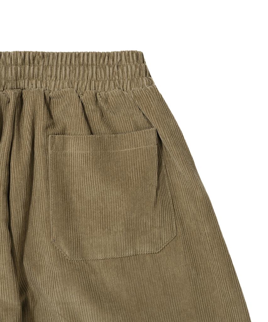 GAKKAI UNIONS One-Pleat Corduroy Balloon Pants Cocoa