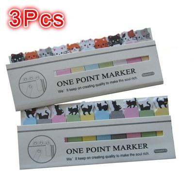 3 Pcs Lovely Sticky Notes Memo Pad Notebook Stationery School Office Supplies for Girl Boy