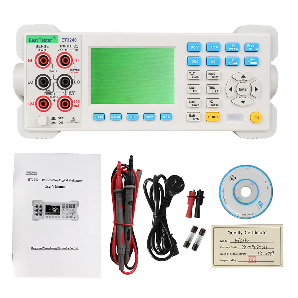 ET3240 Automatic 22000 Counts Benchtop Digital Multimeter with 3.5 Inch TFT Large Clear Screen High Accuracy Desktop
