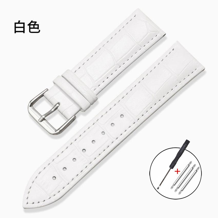 Genuine Leather Watch Strap Soft Business Wristwatch Band 12/14/16/18/19/20/21/22/24mm Universal Bracelet Belt with Pin Buckle