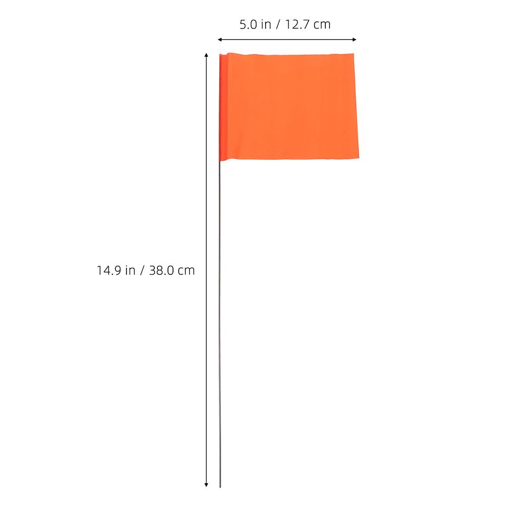 

30 Pcs Measuring Flag Marking Flags Triangular Signal Landmark Irrigation Survey Steel Wire PVC Durable Sturdy Bright Colored помаранчевий