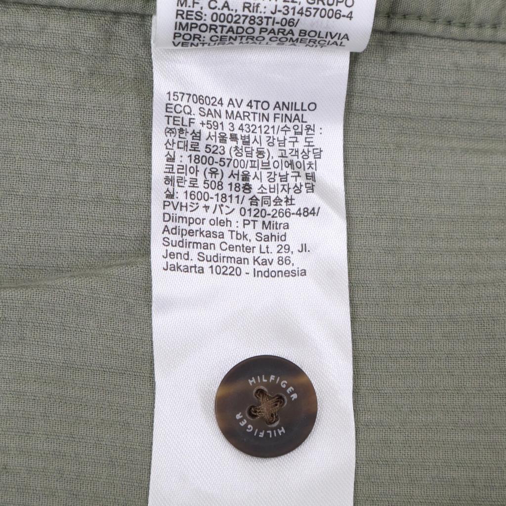 Tommy Hilfiger Green MW36855 Relaxed Fit Corduroy Shirt Tops M greenUsed