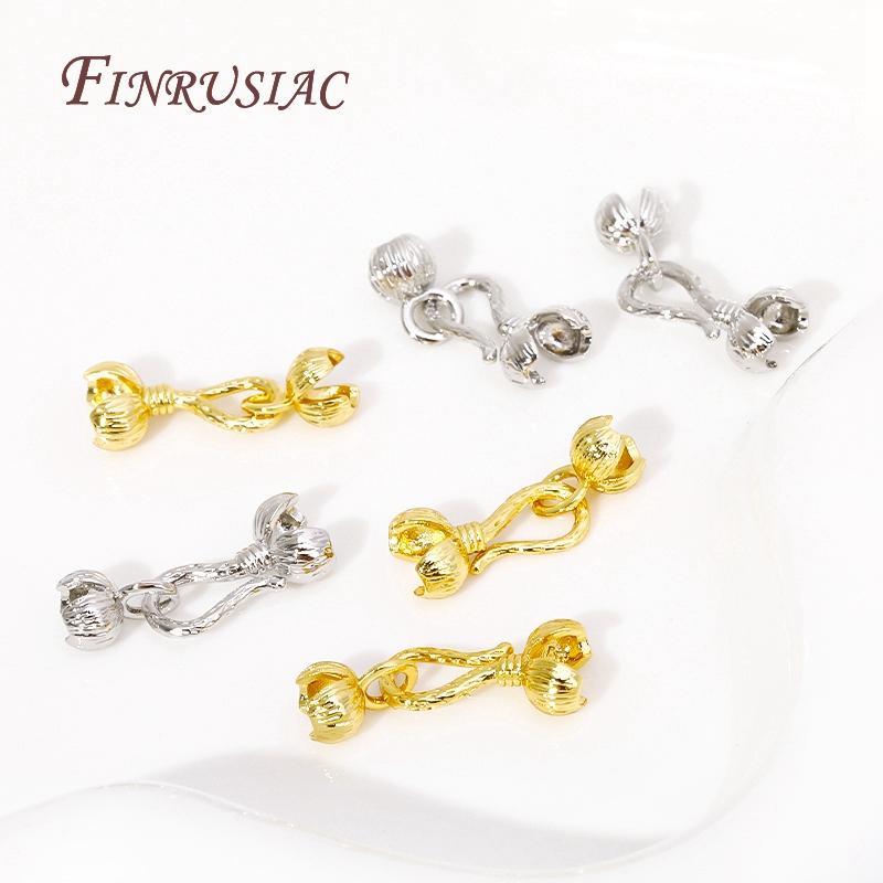 18K Gold Plated End Hook Connectors Fittings Bracelet Connecting Clasps For Jewelry Making Supplies DIY Necklace Accessories