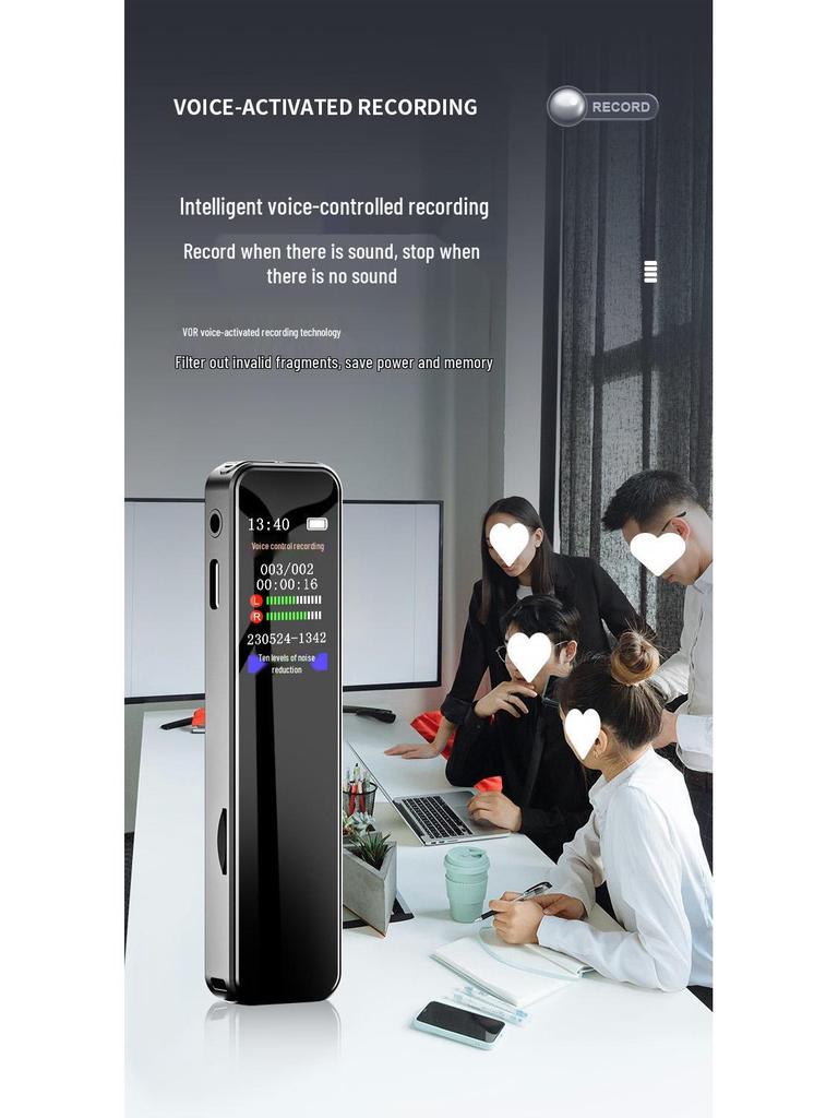 Professional Voice Recorder with Noise Reduction & Long Standby, Voice-to-Text Feature, and Dedicated Recording