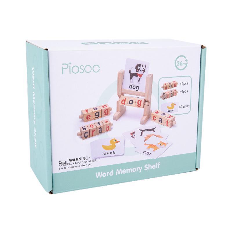 

Montessori Wooden Rotating Letter Puzzle Game for Kids