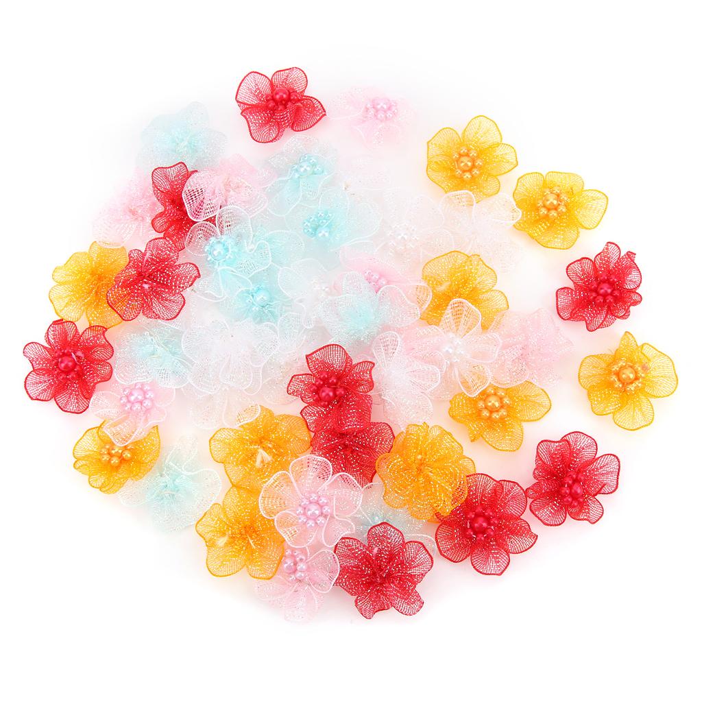 50Pcs DIY Flower Decoration Colorful Artificial HandMade Accessories for Home Wedding Party Car