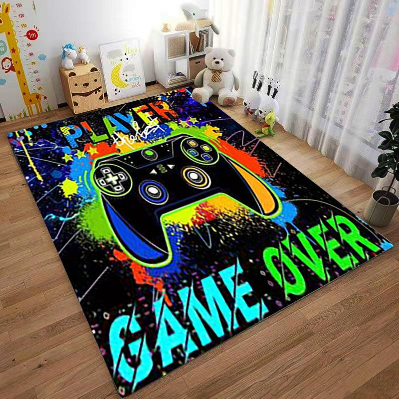 Gaming Console Designed floor mat, suitable as a non-slip mat for the living room or bedroom sofa