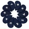 A1A2 10Pcs Wedges Iron Club Protective Headcover Putter Protector with Number Tag Golfs Iron Club Head Cover Golfs Supplies