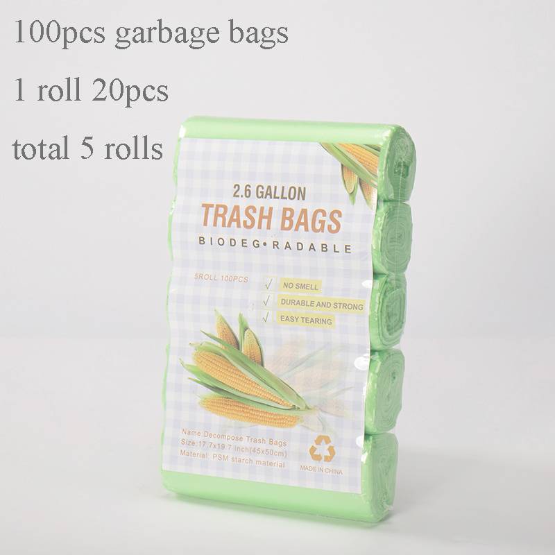 Biodegradable Garbage Bag 2.6 Gallons Household Garbage Bag Biodegradable Recyclable Small Durable Thick Odorless Homes Office