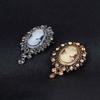 Head Design Crystal Rhinestones Brooches Vintage Style Gothic Brooches  Women's Accessories
