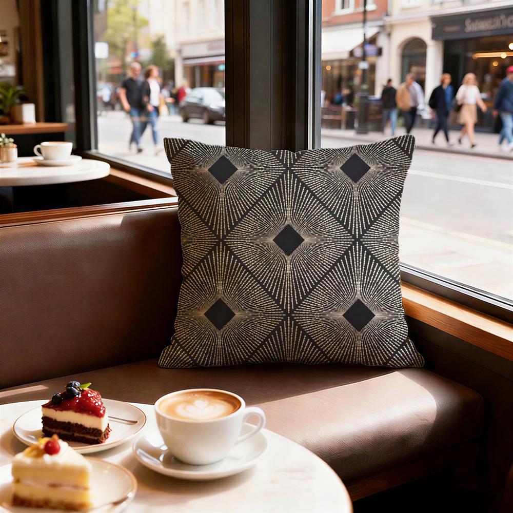 Woven Texture Cushion Cover Set of  Decorative Short Plush Pillow Covers for Sofa Soft  Cushion Case x cm