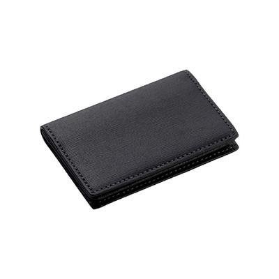 SPAD Saffiano Visitenkartenetui mit Zwickel schwarz