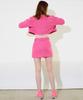Etosome Tweed Collarless Skirt (Pink)