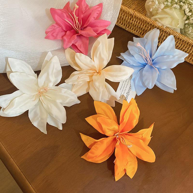 Böhmische Orchideenblüten Haarspange Romantische Braut Haarspangen Frauen Strand Hochzeit Urlaub Blume Pony Clip Haarnadel Haarschmuck