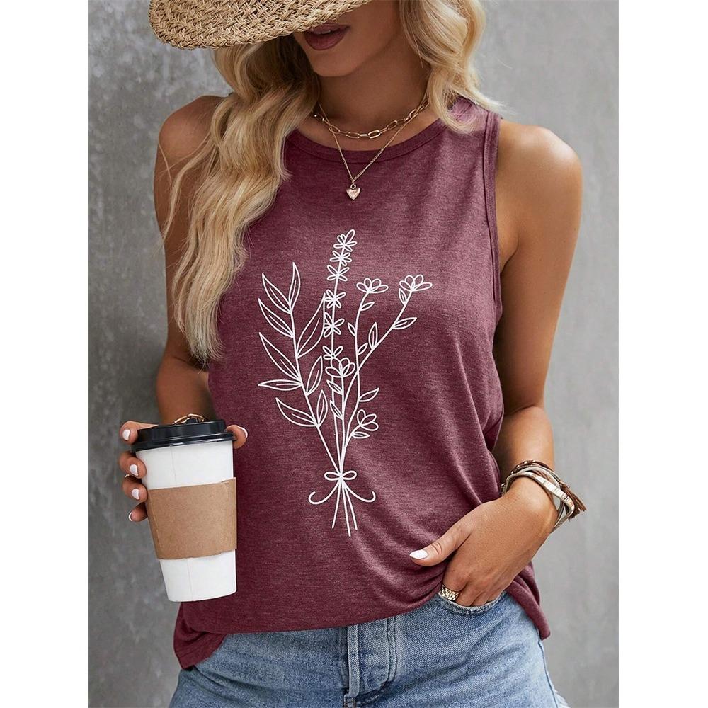 

Summer women s sleeveless round neck vest XL