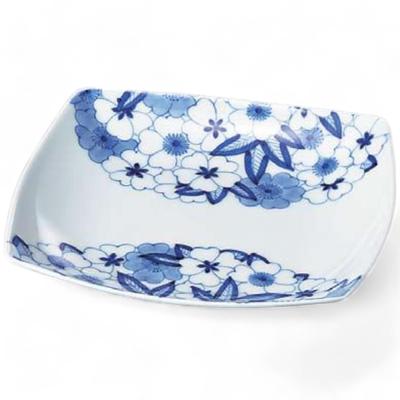 Takumifu Arita Ware 16cm Small Plate with New Blue and White Flower Pattern, Made In Japan