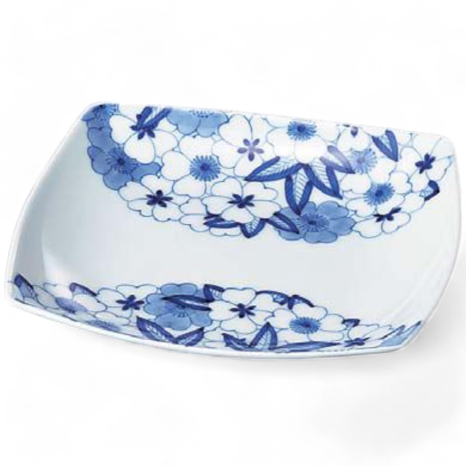 

Takumifu Arita Ware 16cm Small Plate with New Blue and White Flower Pattern, Made in Japan