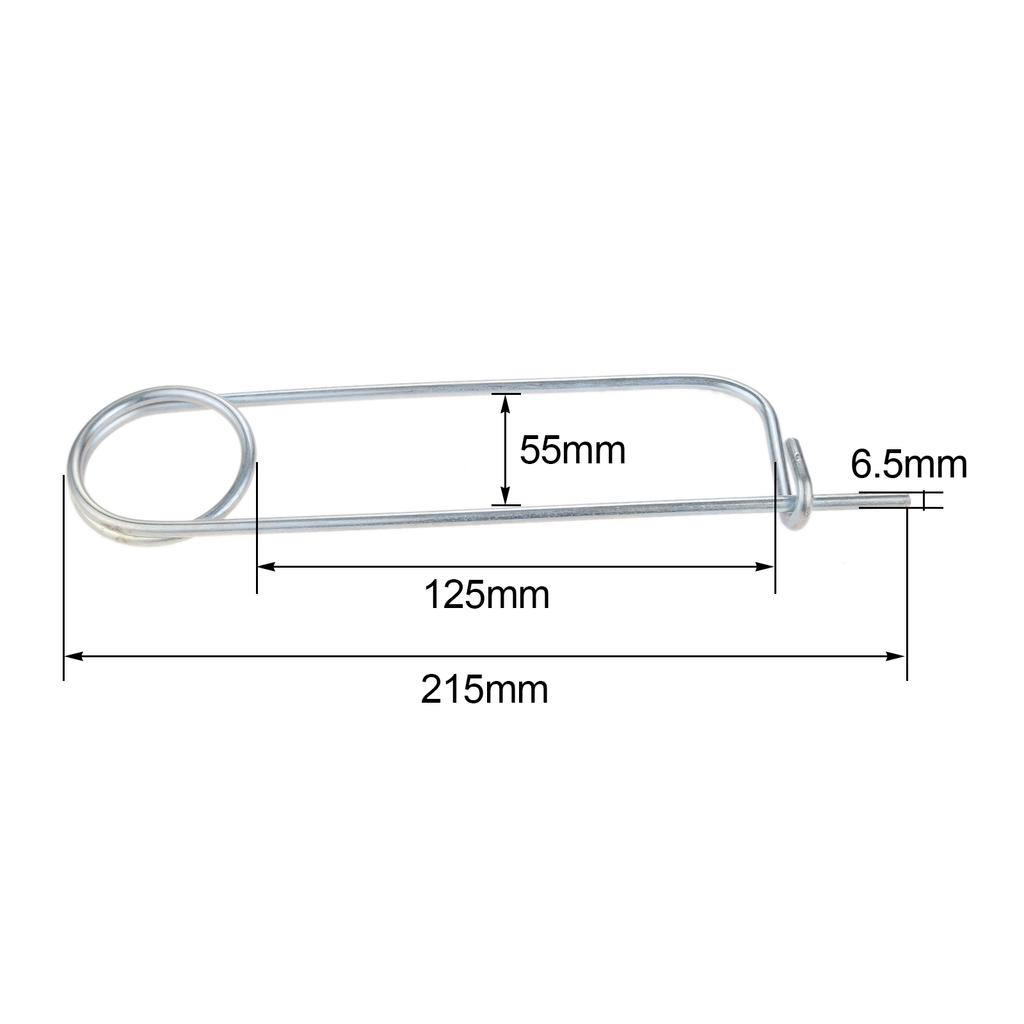 DRELD 10/5/1pcs Broche en Acier Forme Goupille de Sécurité Goupille à Ressort Fermoir de Blocage Rapide pour Attelage de Ferme Pelouse Jardin