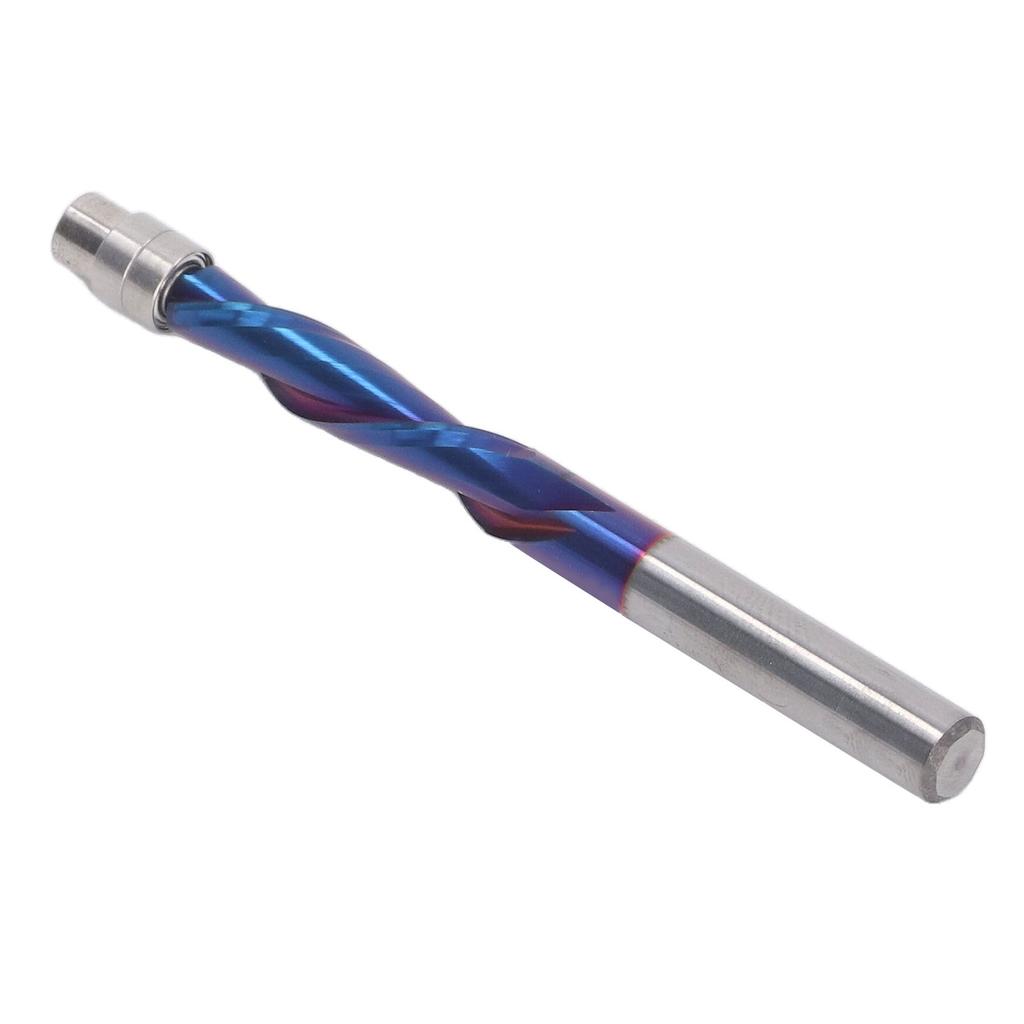 Flush Trim Bit Up Cutter CNC Spiral Milling Router 14 Shank Solid Caribide with Bearing