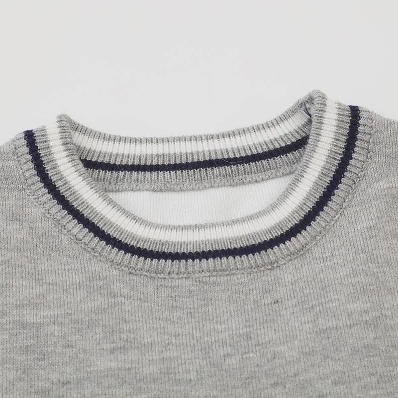 2025 Boys' Cartoon Knitted Sweater Vest - Korean Campus Style for Spring & Autumn
