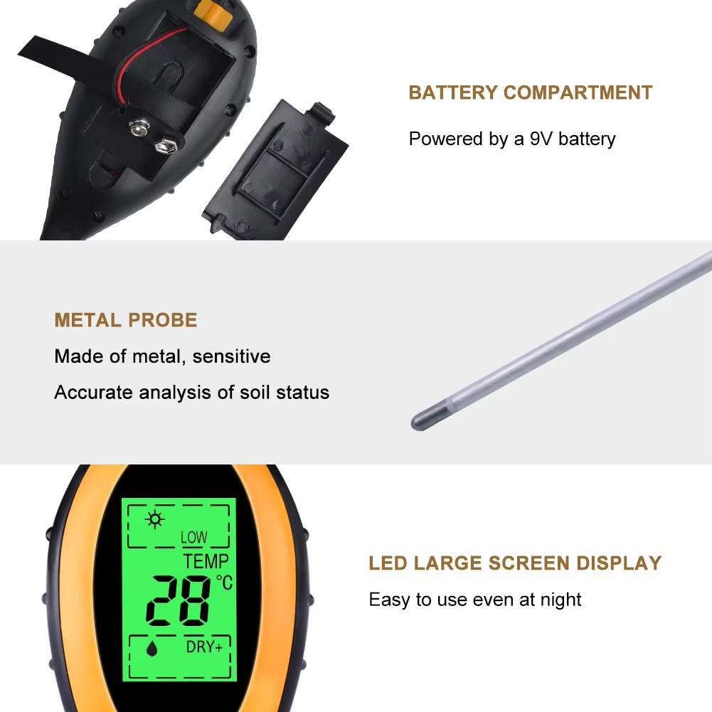 Soil Moisture, pH, and Light Sensor for Plants