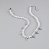 Delicate Necklace with Adjustable Chain Stylish Pendant Necklace Jewelry Adjustable Clavicular Chain Pearls Neckchains