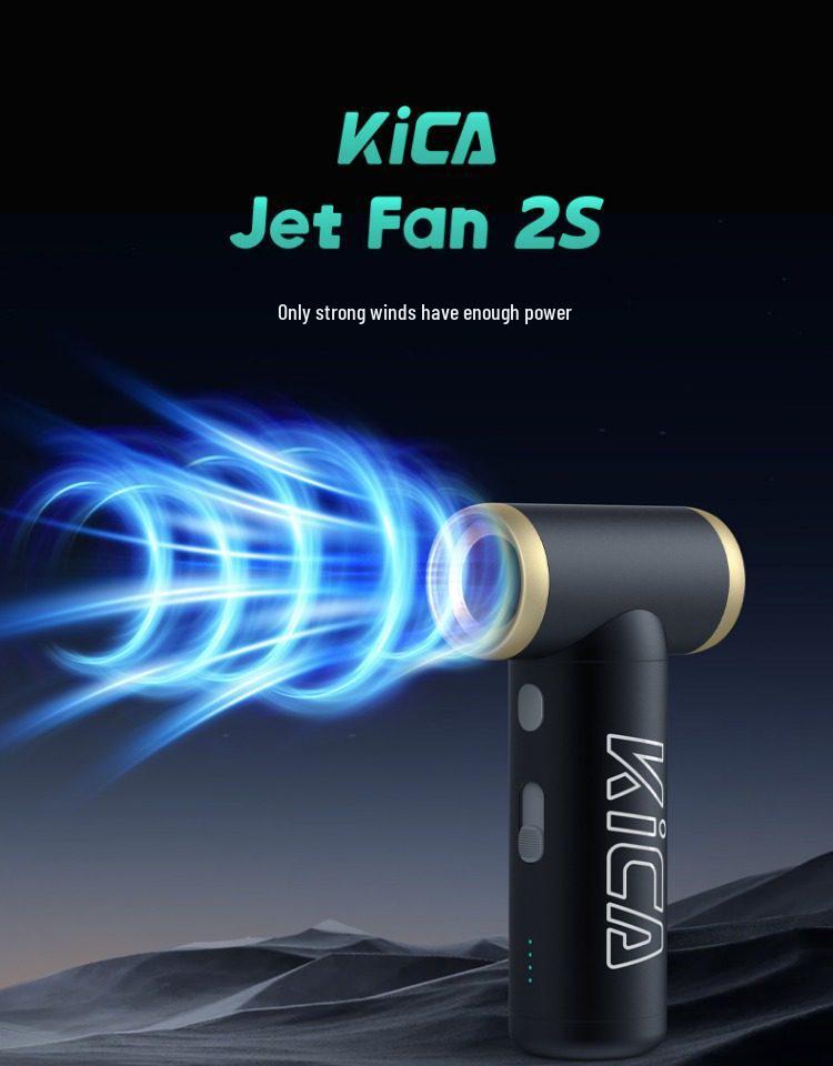 Kica Second Gen Handheld Rechargeable Turbine Fan - Portable Mini for Outdoor Use